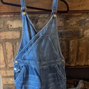Free People Denim Overalls